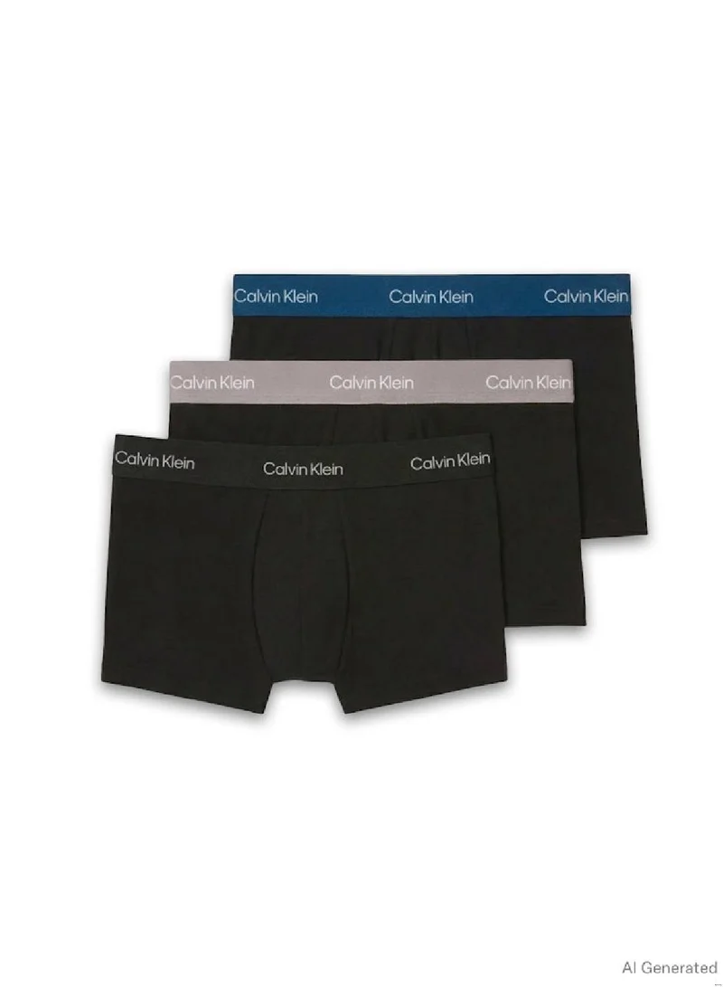3 Pack Low Rise Trunks - Cotton Stretch